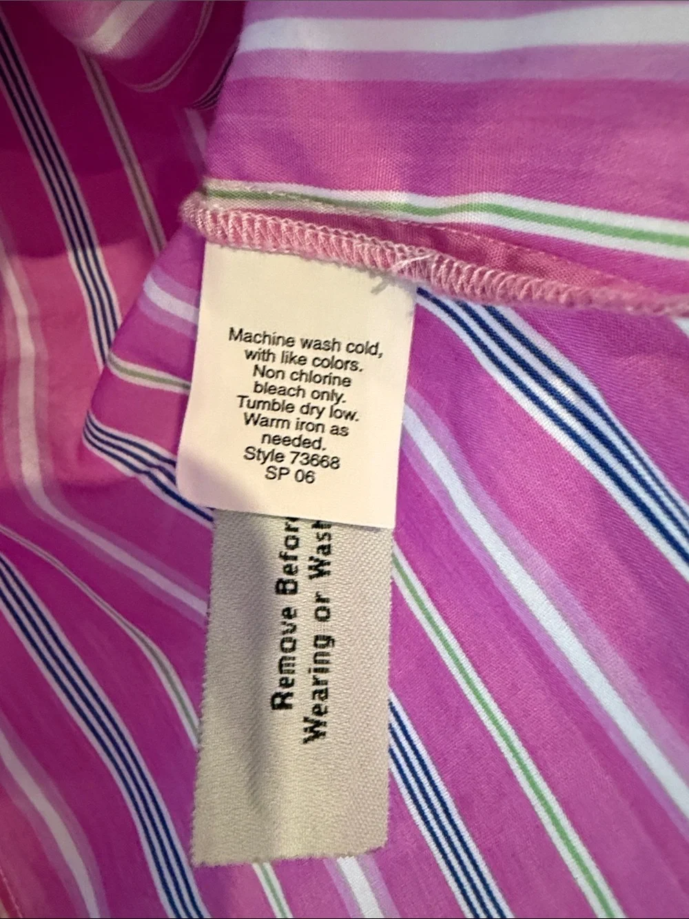J. Crew Pink & White Striped Button-Down Shirt